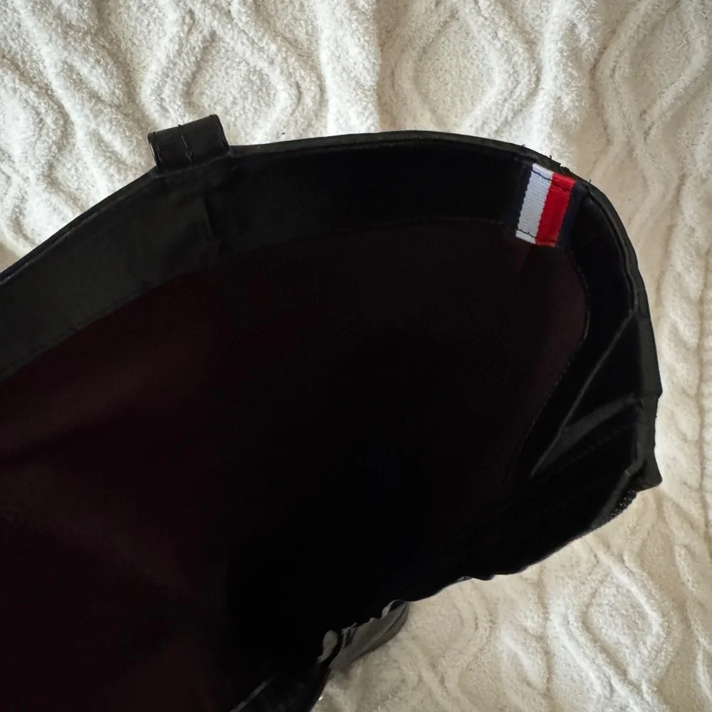 Tommy Hilfiger Black Over the Knee Boots with Gold Accent - Picture 3 of 8